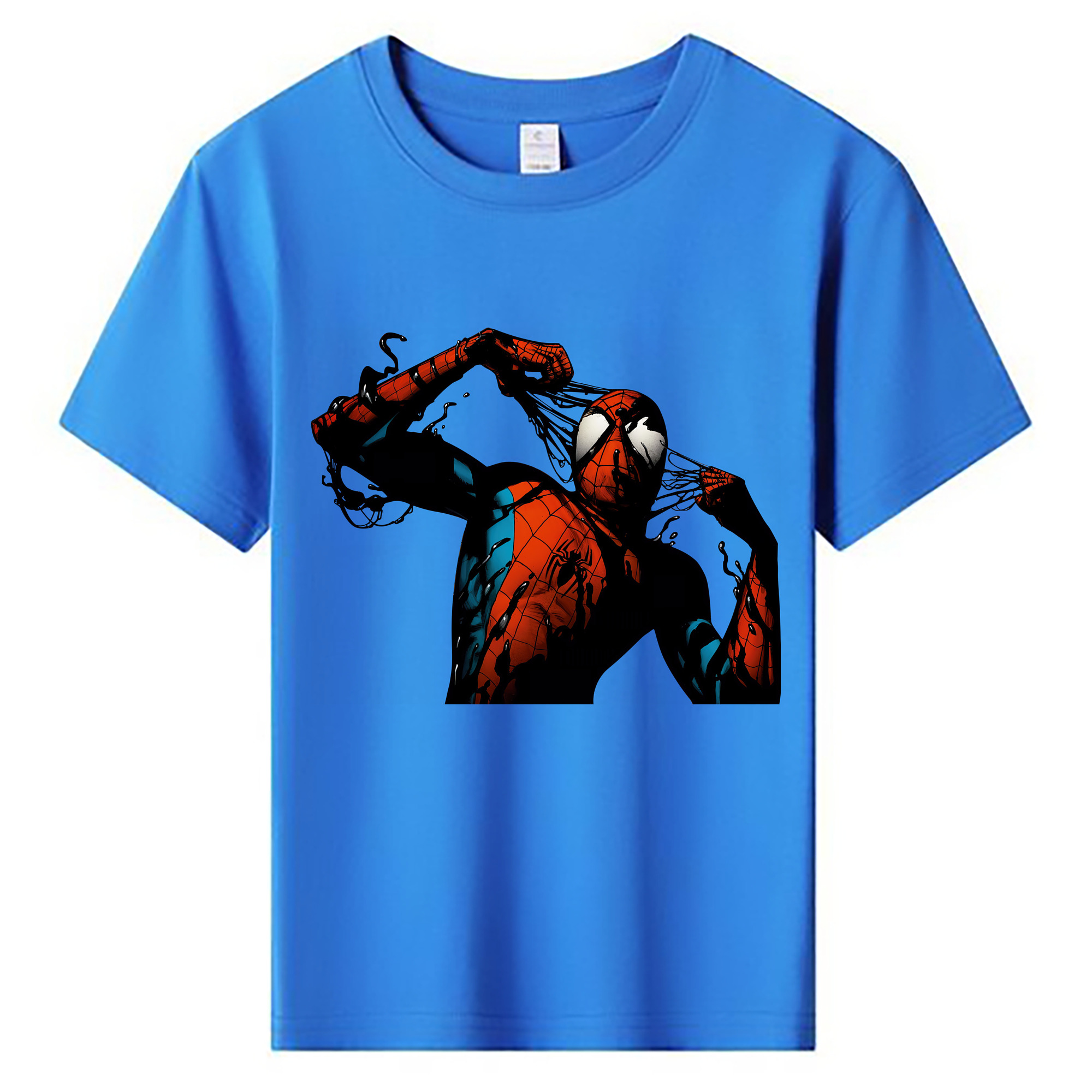 Spider Man スパイダーマン 綿100％キッズTシャツ（フロントプリント）